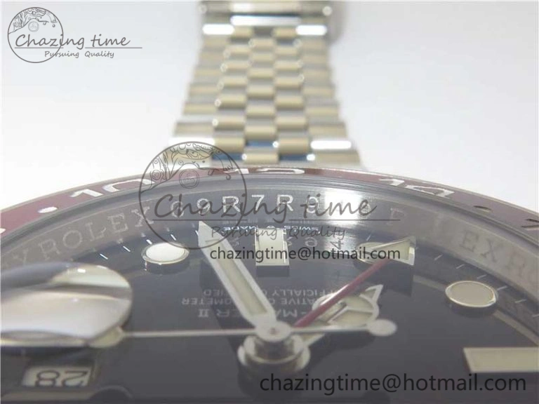 GMT Master II 126710 BLRO Real Ceramic 904L SS Noob 1:1 Best Edition on Bracelet A3285 (Correct Hand Stack)