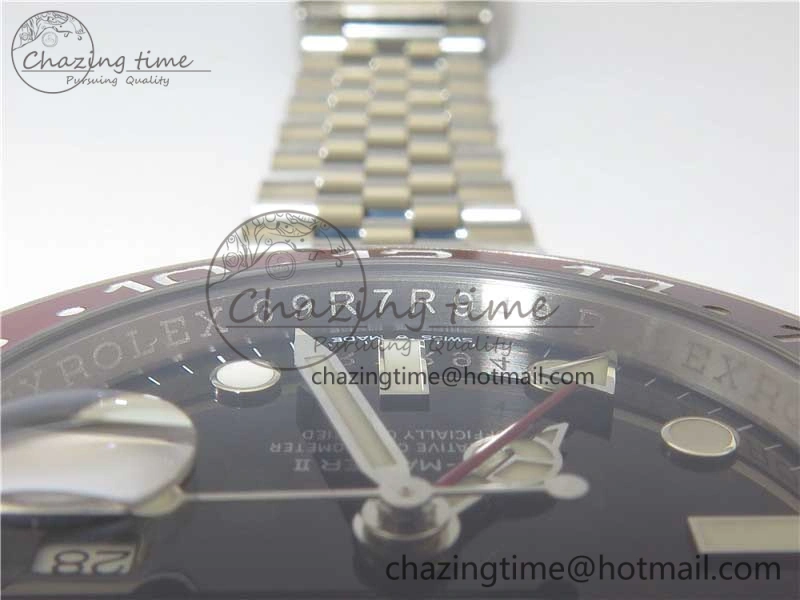 GMT Master II 126710 BLRO Real Ceramic 904L SS Noob 1:1 Best Edition on Bracelet A3285 (Correct Hand Stack)