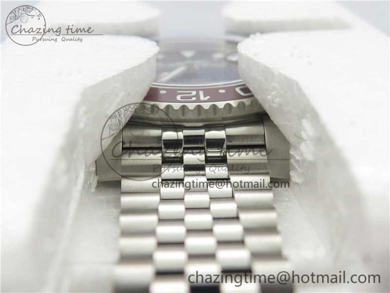 GMT Master II 126710 BLRO Real Ceramic 904L SS Noob 1:1 Best Edition on Bracelet A3285 (Correct Hand Stack)