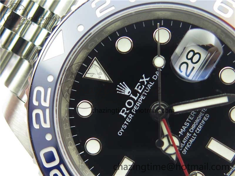 GMT Master II 126710 BLRO Real Ceramic 904L SS Noob 1:1 Best Edition on Bracelet A3285 (Correct Hand Stack)