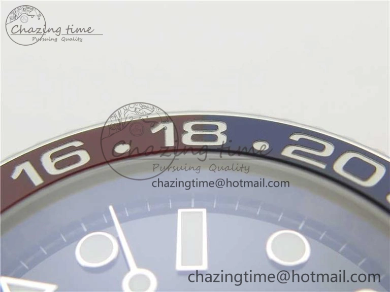 GMT Master II 126710 BLRO Real Ceramic 904L SS Noob 1:1 Best Edition on Bracelet A3285 (Correct Hand Stack)