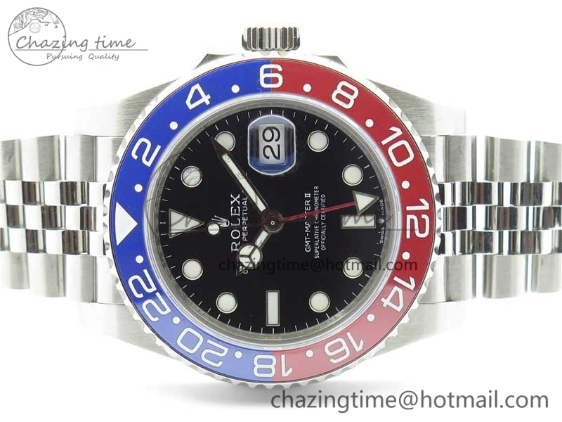 GMT Master II 126710 BLRO Red Blue Ceramic 316L Steel Bp Maker 1:1 Best Edition on SS Bracelet SA3285