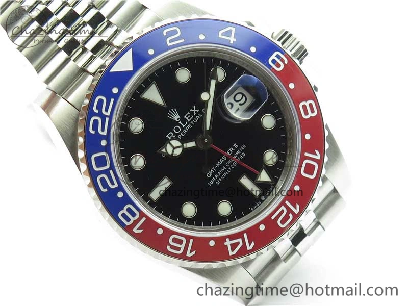 GMT Master II 126710 BLRO Red Blue Ceramic 316L Steel Bp Maker 1:1 Best Edition on SS Bracelet SA3285