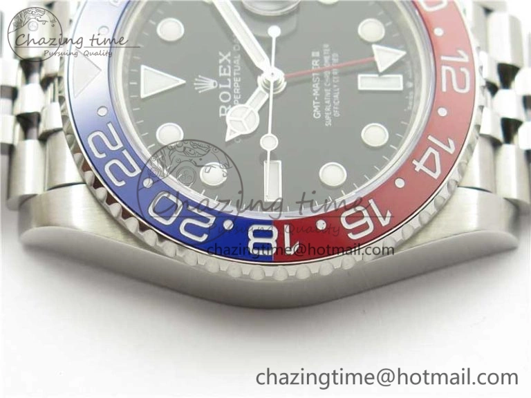 GMT Master II 126710 BLRO Red Blue Ceramic 316L Steel Bp Maker 1:1 Best Edition on SS Bracelet SA3285