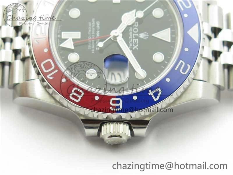 GMT Master II 126710 BLRO Red Blue Ceramic 316L Steel Bp Maker 1:1 Best Edition on SS Bracelet SA3285