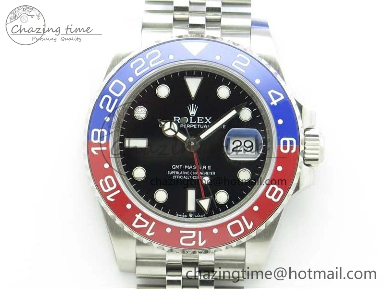 GMT Master II 126710 BLRO Red Blue Ceramic 316L Steel Bp Maker 1:1 Best Edition on SS Bracelet SA3285