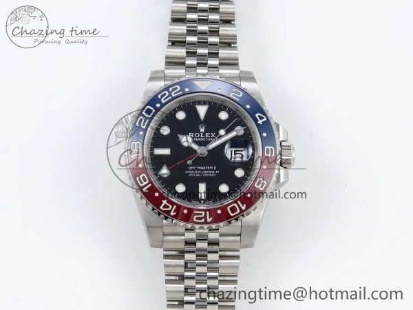 GMT-Master II 126710 BLRO Red Blue Ceramic 904L Steel Clean Factory Best Edition on Jubilee Bracelet DD3285 V2