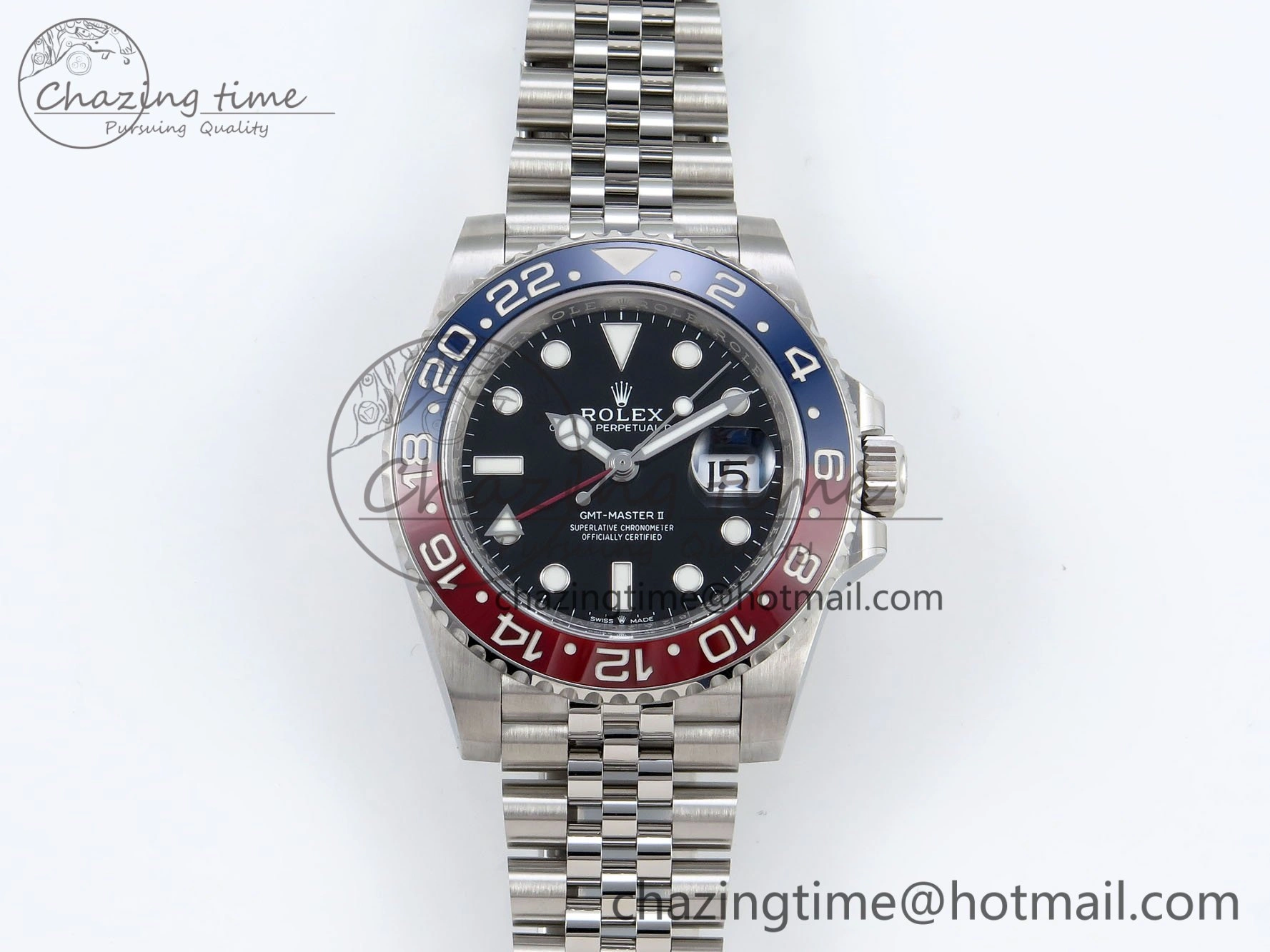 GMT-Master II 126710 BLRO Red Blue Ceramic 904L Steel Clean Factory Best Edition on Jubilee Bracelet DD3285 V2