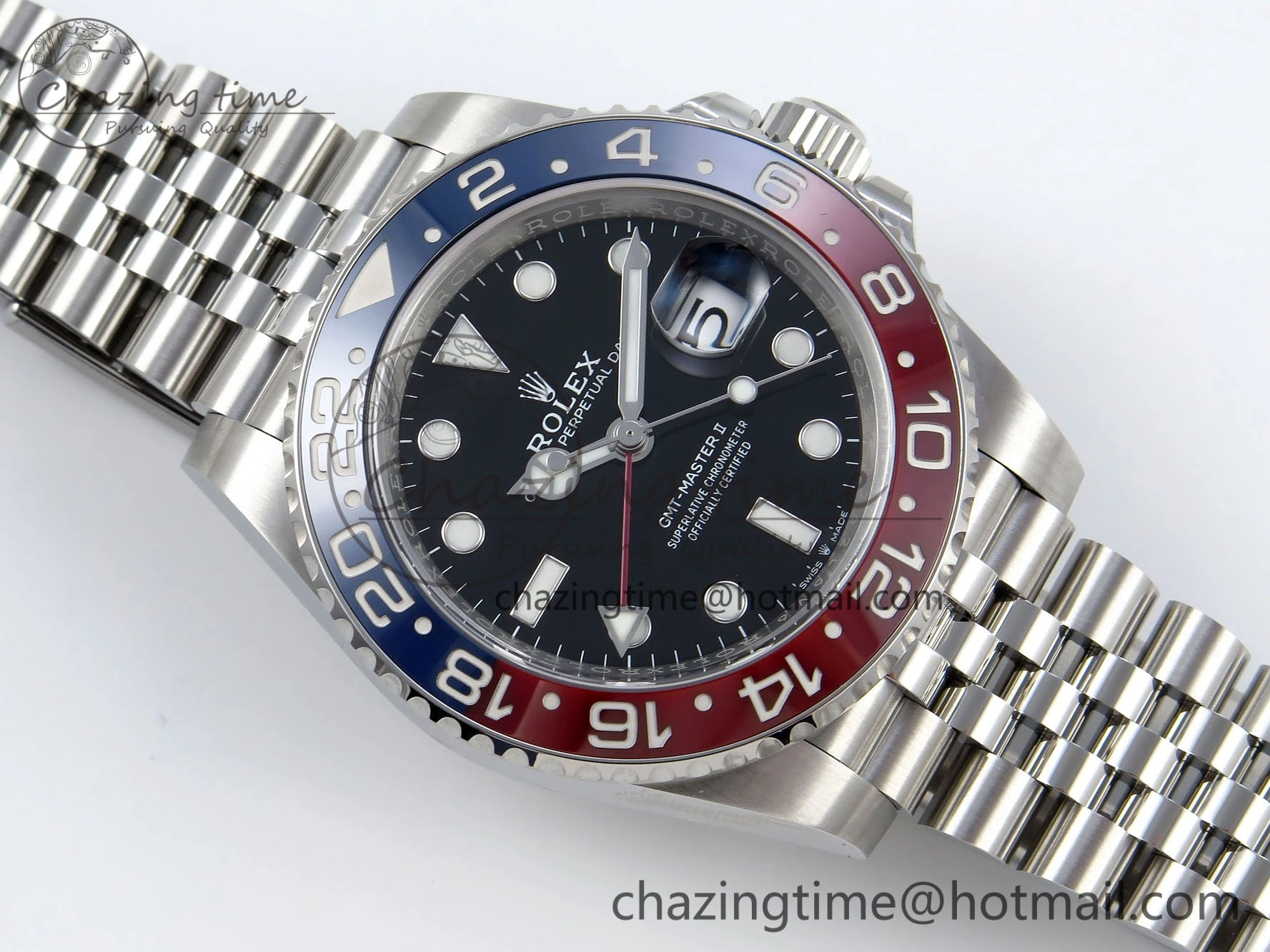 GMT-Master II 126710 BLRO Red Blue Ceramic 904L Steel Clean Factory Best Edition on Jubilee Bracelet DD3285 V2