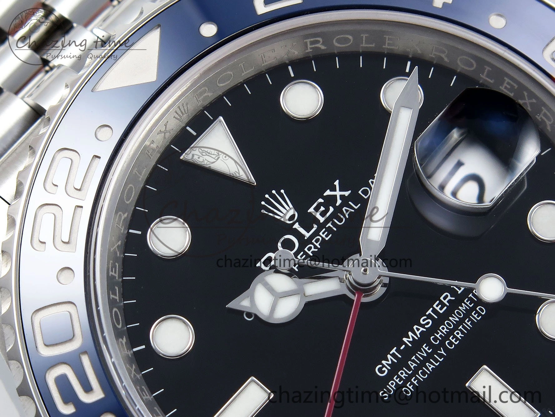 GMT-Master II 126710 BLRO Red Blue Ceramic 904L Steel Clean Factory Best Edition on Jubilee Bracelet DD3285 V2