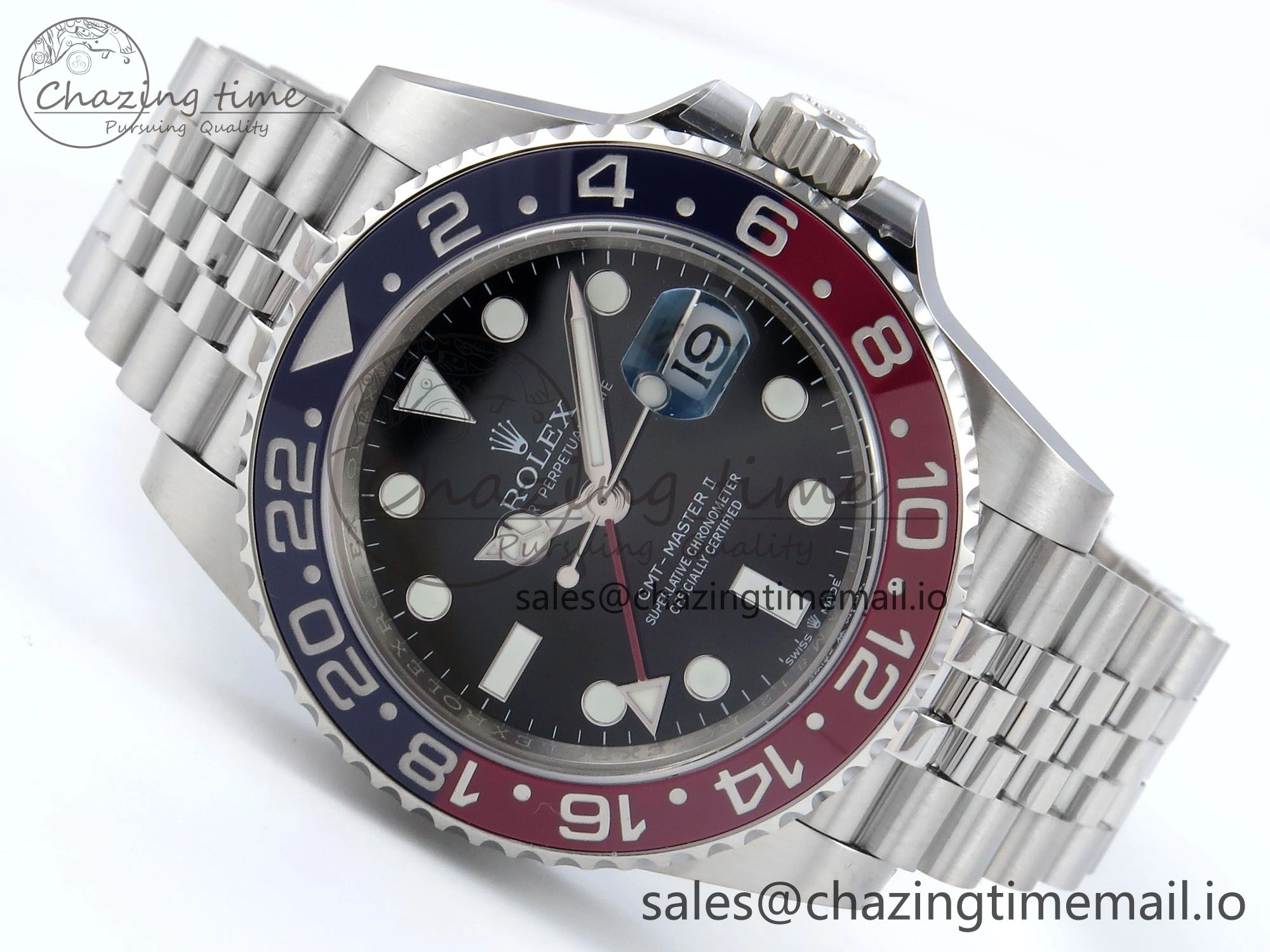 GMT-Master II 126710 BLRO Red Blue Ceramic 904L Steel EWE 1:1 Best Edition on Jubilee Strap EWE3285 V5