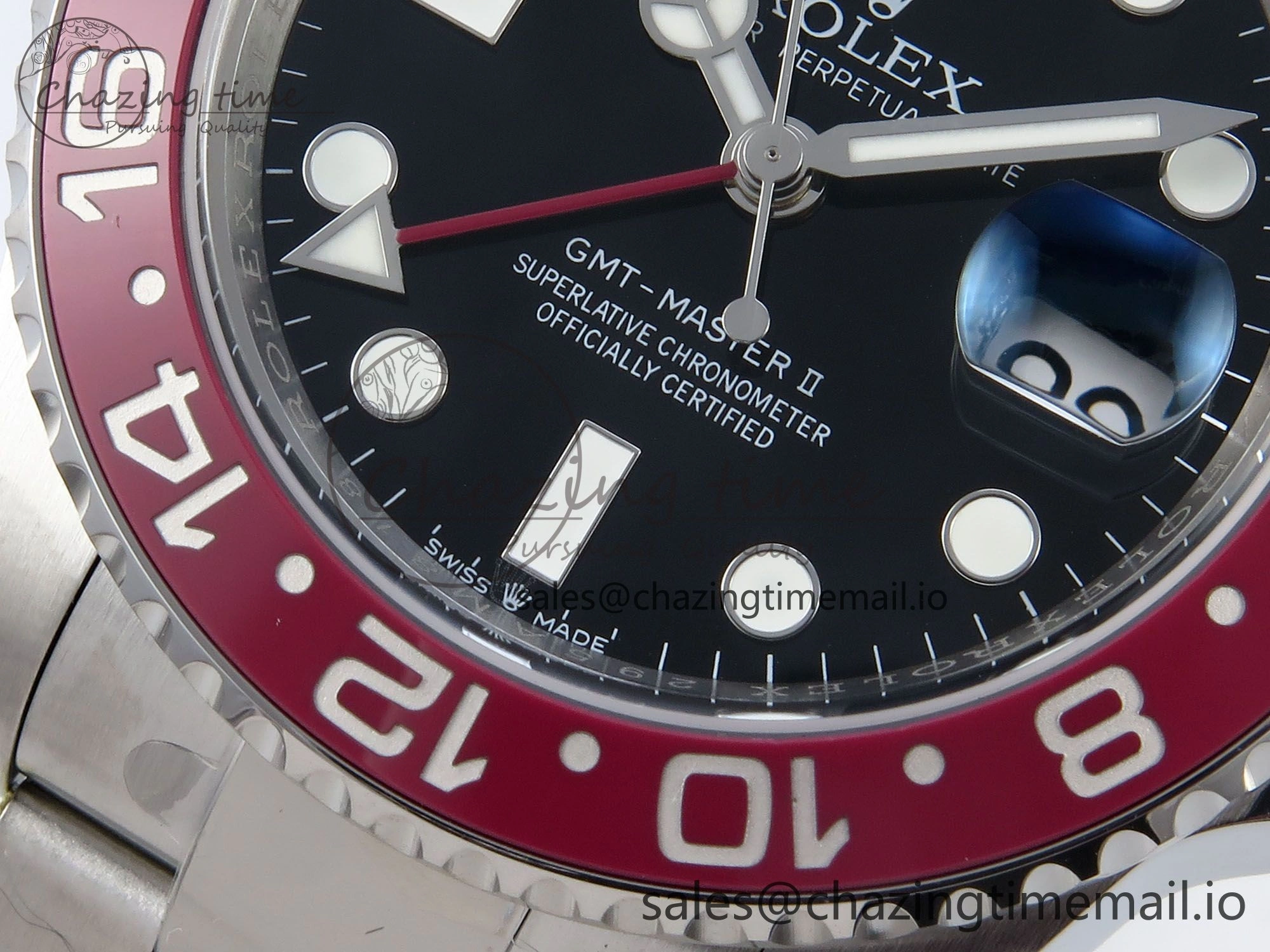 GMT-Master II 126710 BLRO Red Blue Ceramic 904L Steel EWE 1:1 Best Edition on Oyster Strap EWE3285 V5