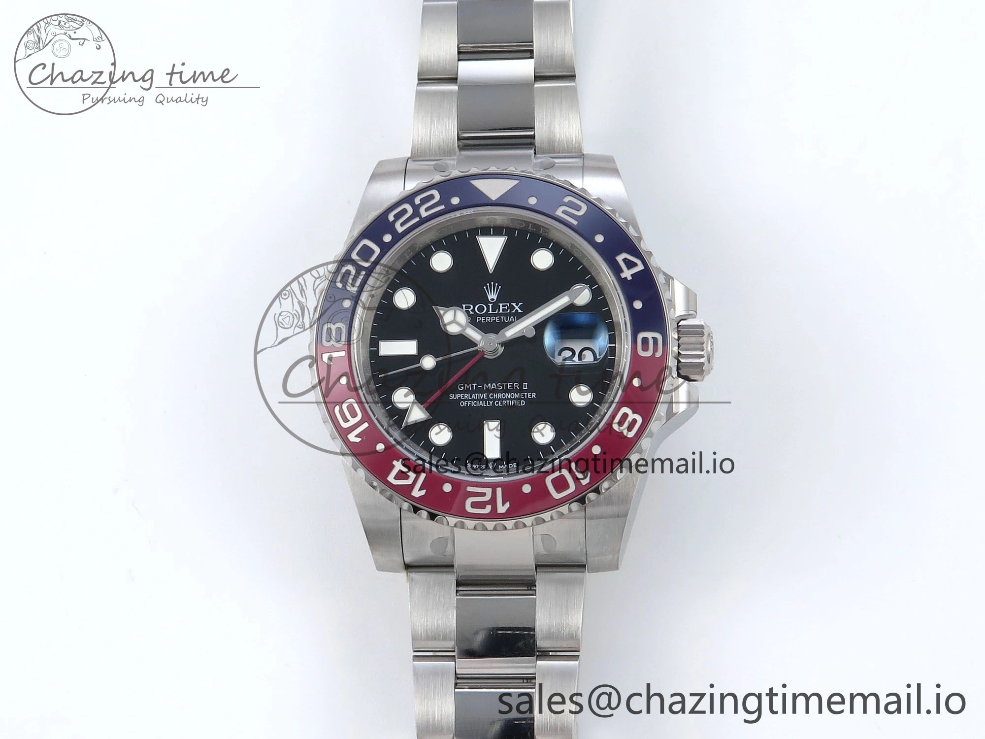 GMT-Master II 126710 BLRO Red Blue Ceramic 904L Steel EWE 1:1 Best Edition on Oyster Strap EWE3285 V5