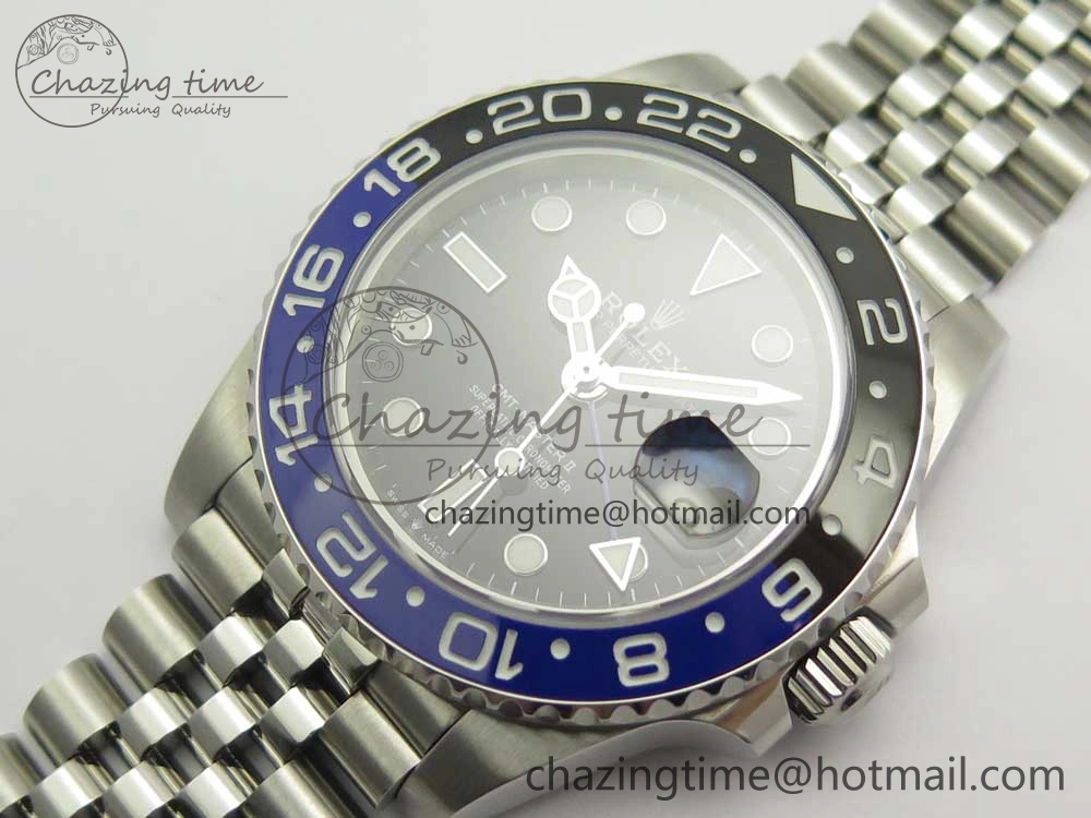 GMT-Master II 126710 BPF BLNR Black Blue Ceramic Maker Best Edition on SS Jubilee Bracelet A2836