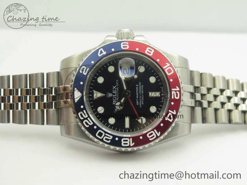 GMT-Master II 126710 BPF BLRO SS Black Dial On SS Jubilee Bracelet A2836