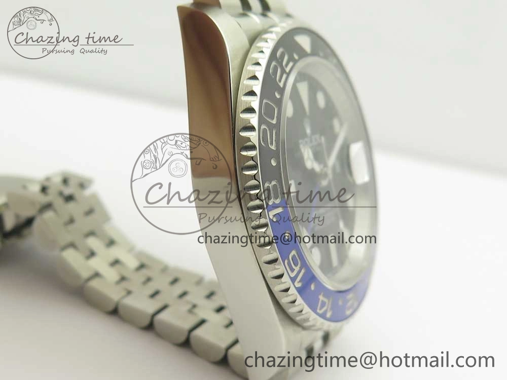 GMT-Master II 126710 Black Blue Ceramic Bezel 904L SS DJF Best Edition Black Dial on 904L Jubilee Bracelet A2836