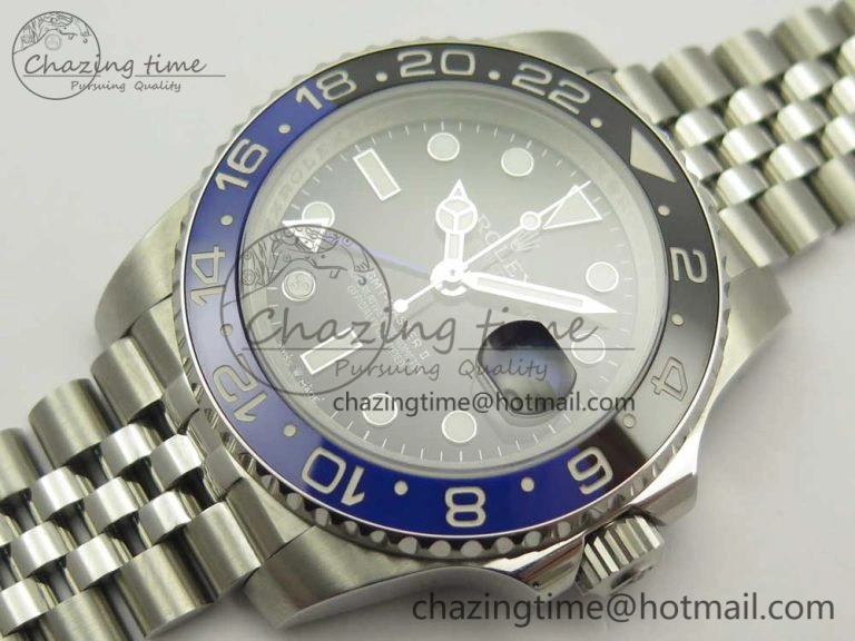 GMT-Master II 126710 Black Blue Ceramic Bezel 904L SS DJF Best Edition Black Dial on 904L Jubilee Bracelet A2836
