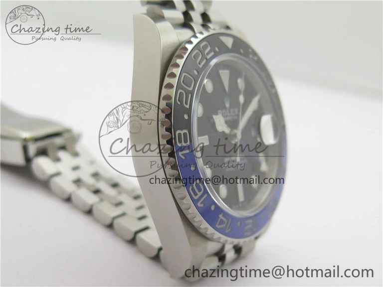 GMT-Master II 126710 Black Blue Ceramic Bezel 904L SS GMF 1:1 Best Edition Black Dial on 904L Jubilee Bracelet A3285