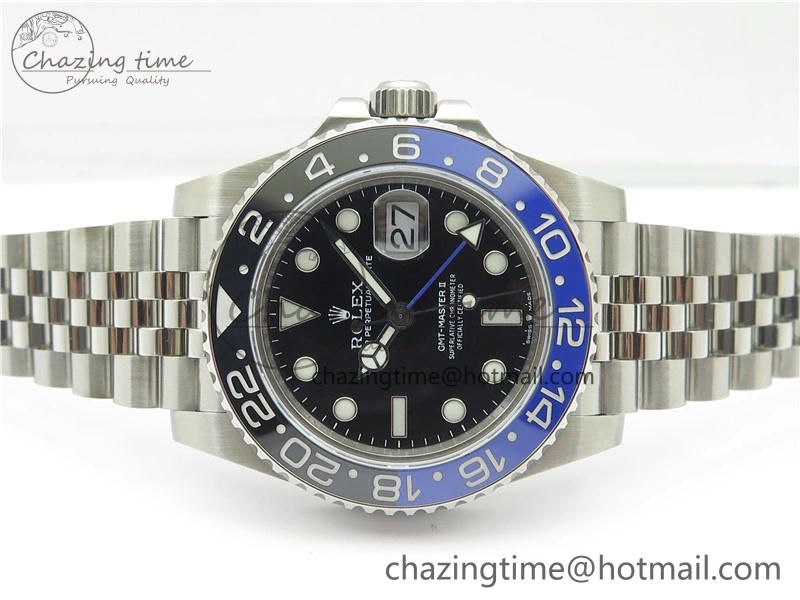 GMT-Master II 126710 Black Blue Ceramic Bezel 904L SS GMF 1:1 Best Edition Black Dial on 904L Jubilee Bracelet A3285