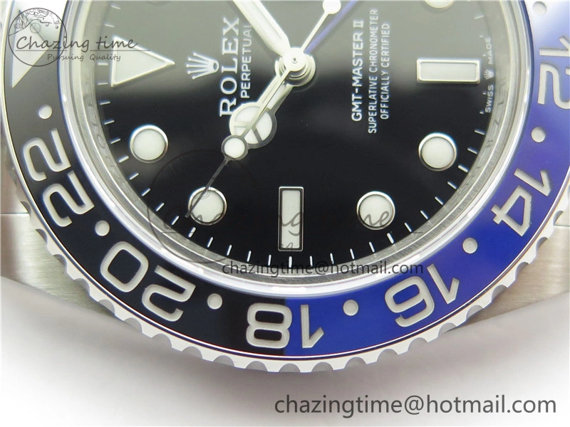 GMT-Master II 126710 Black Blue Ceramic Bezel 904L SS GMF 1:1 Best Edition Black Dial on 904L Jubilee Bracelet A3285