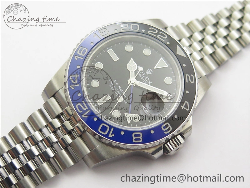 GMT-Master II 126710 Black Blue Ceramic Bezel 904L SS GMF 1:1 Best Edition Black Dial on 904L Jubilee Bracelet A3285