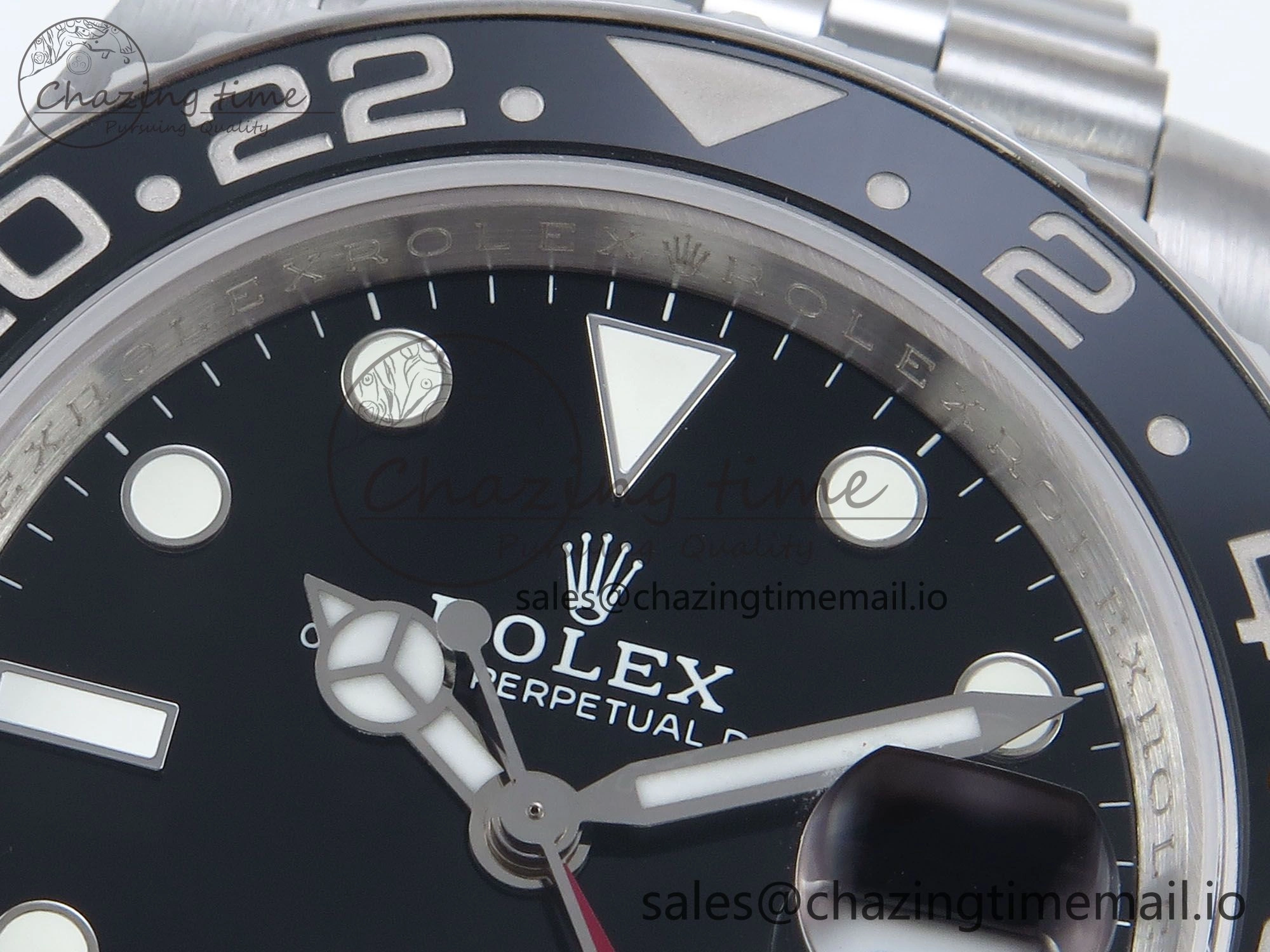 GMT-Master II 126710 Black Red Ceramic 904L QF 1:1 Best Edition on SS Jubilee Bracelet SH3285 V10