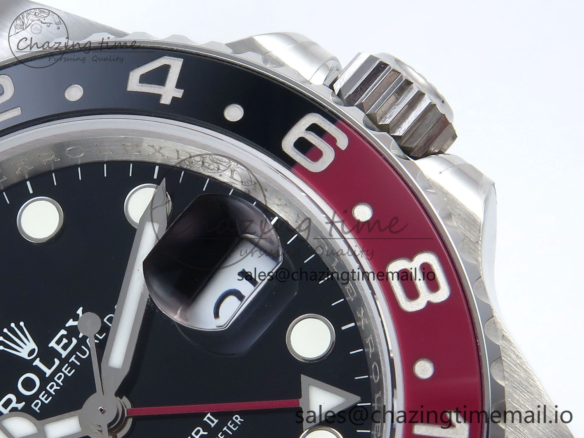 GMT-Master II 126710 Black Red Ceramic 904L QF 1:1 Best Edition on SS Jubilee Bracelet SH3285 V10