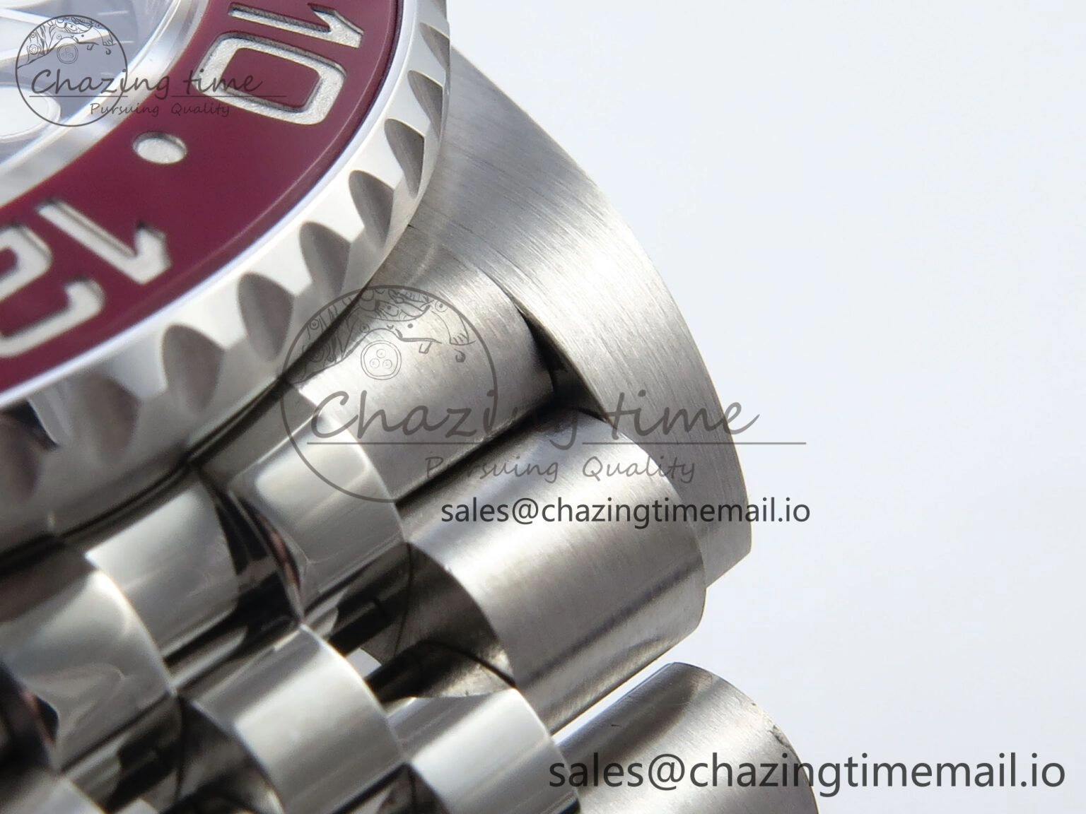 GMT-Master II 126710 Black Red Ceramic 904L QF 1:1 Best Edition on SS Jubilee Bracelet SH3285 V10