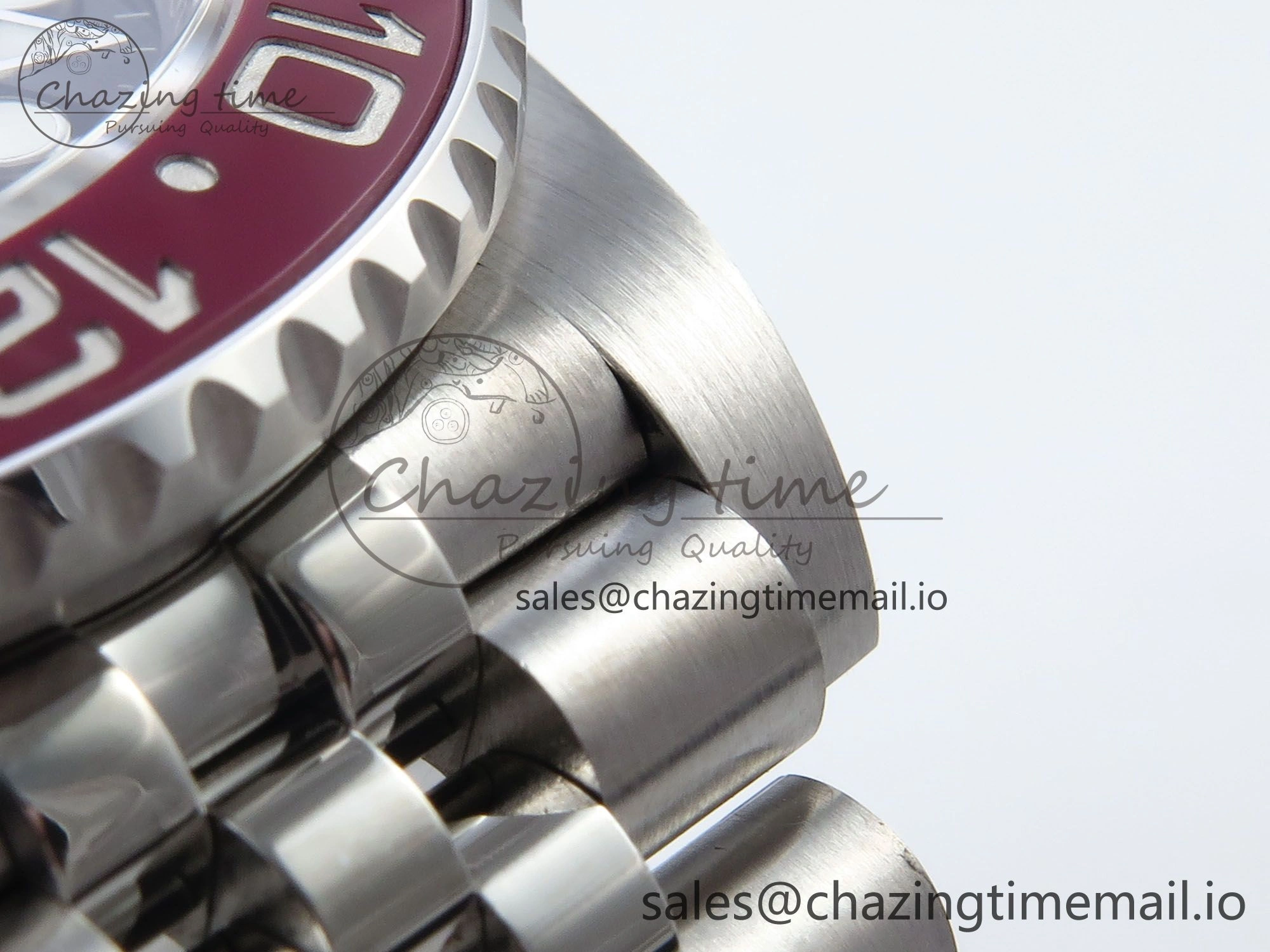 GMT-Master II 126710 Black Red Ceramic 904L QF 1:1 Best Edition on SS Jubilee Bracelet SH3285 V10