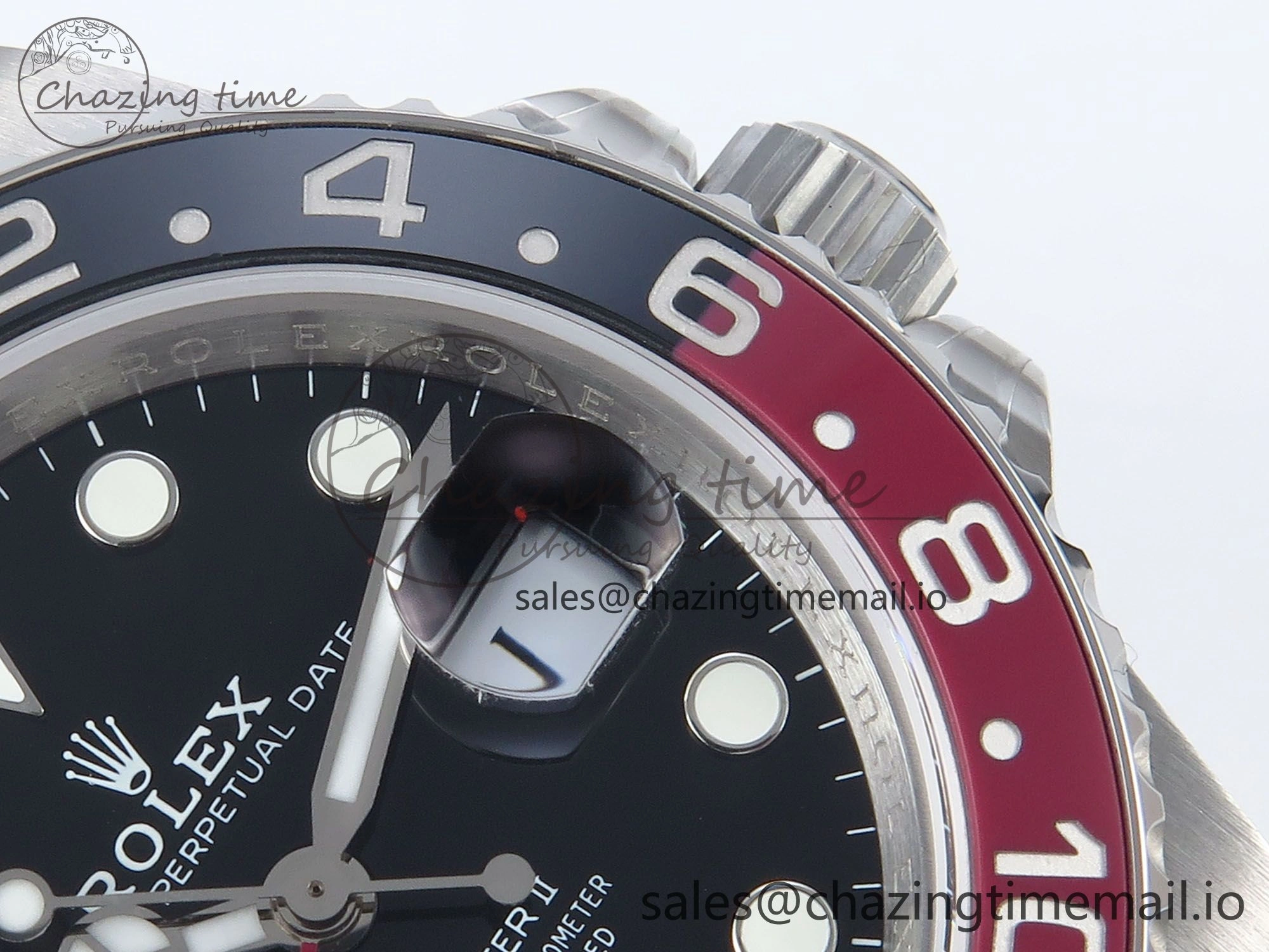 GMT-Master II 126710 Black Red Ceramic 904L QF 1:1 Best Edition on SS Oyster Bracelet SH3285 V10