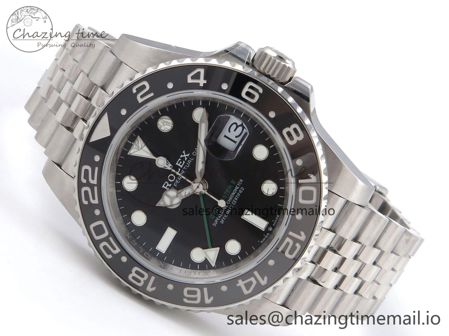 GMT-Master II 126710 GRNR 904L QF 1:1 Best Edition on Jubilee Bracelet SH3285 V6