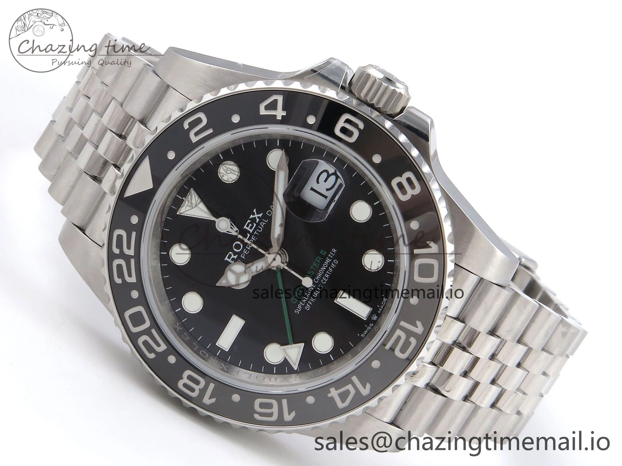 GMT-Master II 126710 GRNR 904L QF 1:1 Best Edition on Jubilee Bracelet SH3285 V6