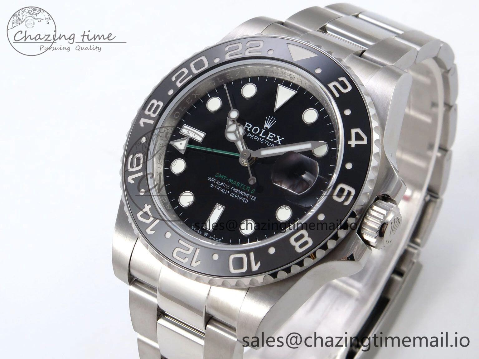 GMT-Master II 126710 GRNR 904L QF 1:1 Best Edition on Oyster Bracelet SH3285 V6