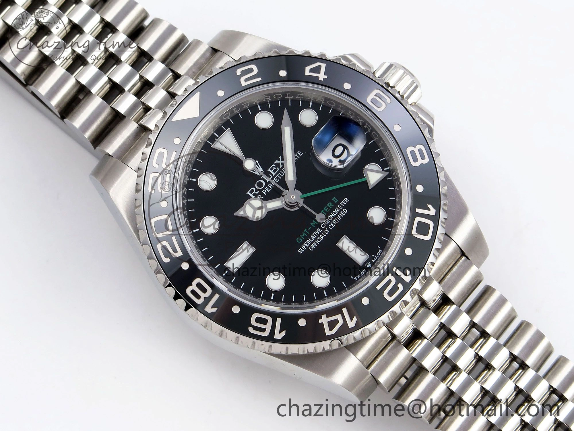 GMT-Master II 126710 GRNR Black Gray Ceramic 904L Steel 3EF 1:1 Best Edition on Jubilee Strap VR3285