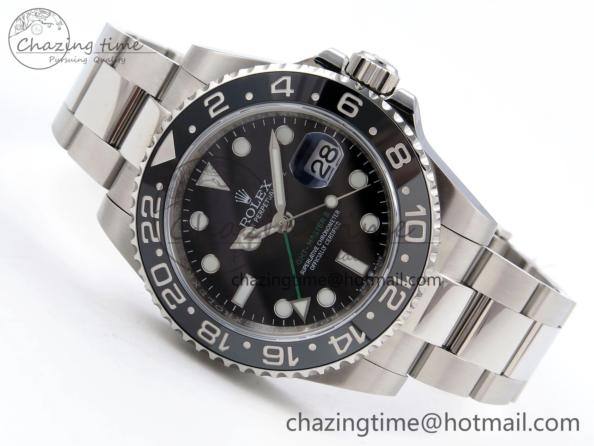 GMT-Master II 126710 GRNR Black Gray Ceramic 904L Steel 3EF 1:1 Best Edition on Oyster Strap VR3285
