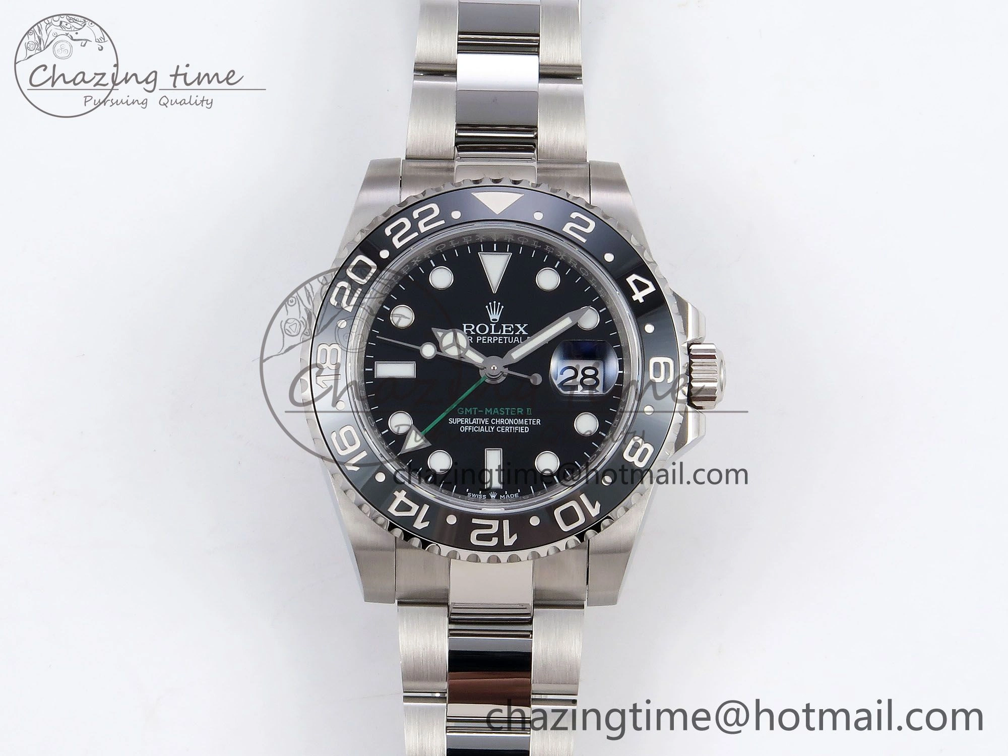 GMT-Master II 126710 GRNR Black Gray Ceramic 904L Steel 3EF 1:1 Best Edition on Oyster Strap VR3285
