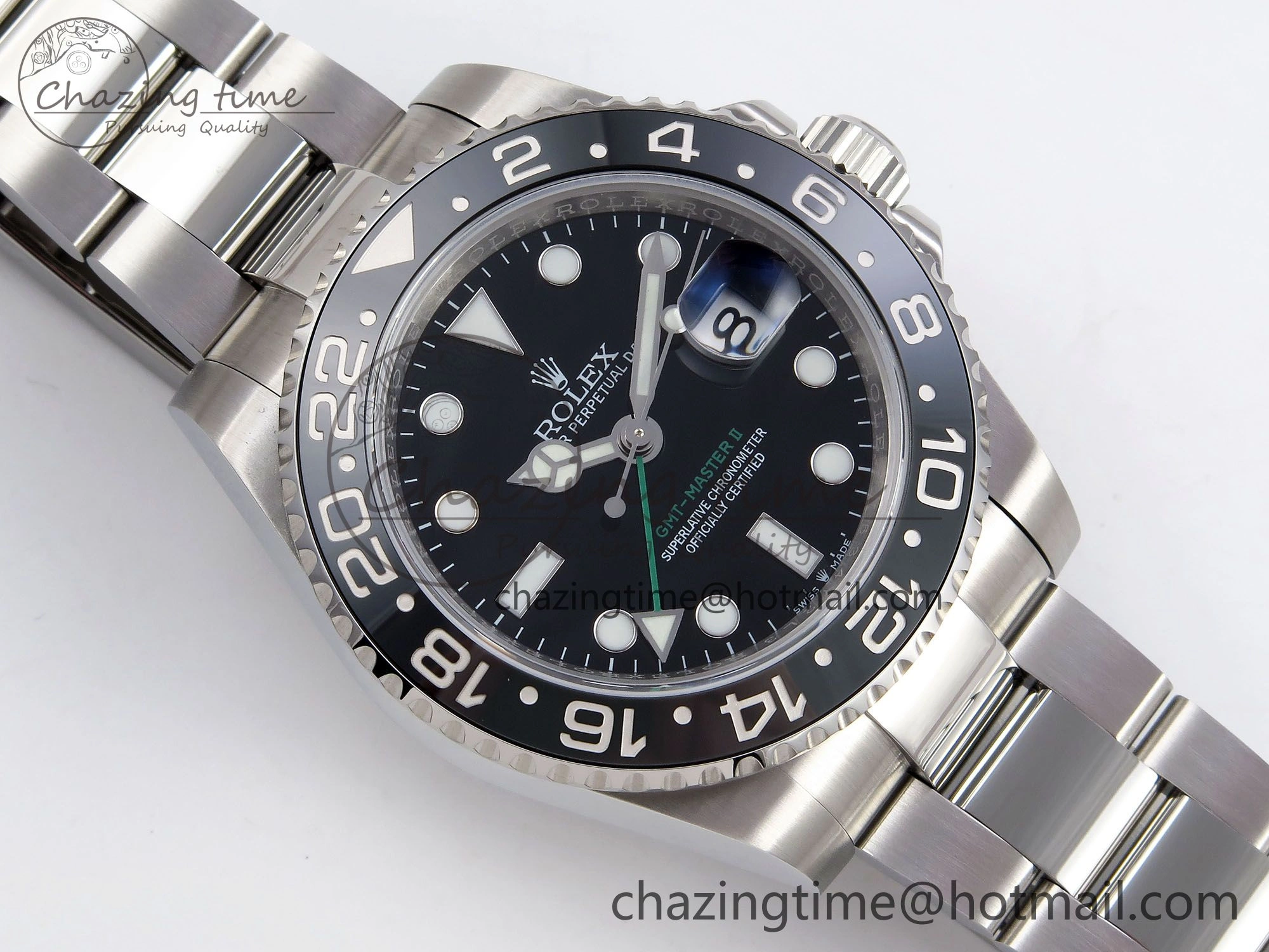 GMT-Master II 126710 GRNR Black Gray Ceramic 904L Steel 3EF 1:1 Best Edition on Oyster Strap VR3285