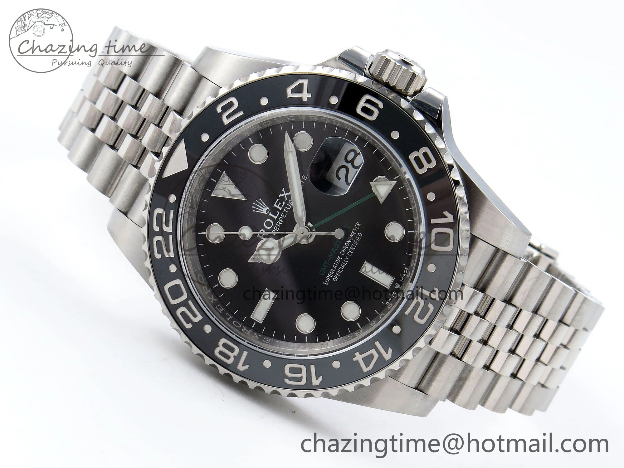 GMT-Master II 126710 GRNR Black Gray Ceramic 904L Steel ARF 1:1 Best Edition on Jubilee Strap VR3285 CHS