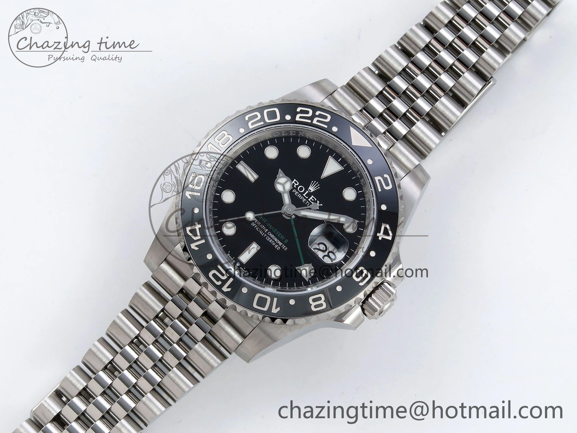 GMT-Master II 126710 GRNR Black Gray Ceramic 904L Steel ARF 1:1 Best Edition on Jubilee Strap VR3285 CHS