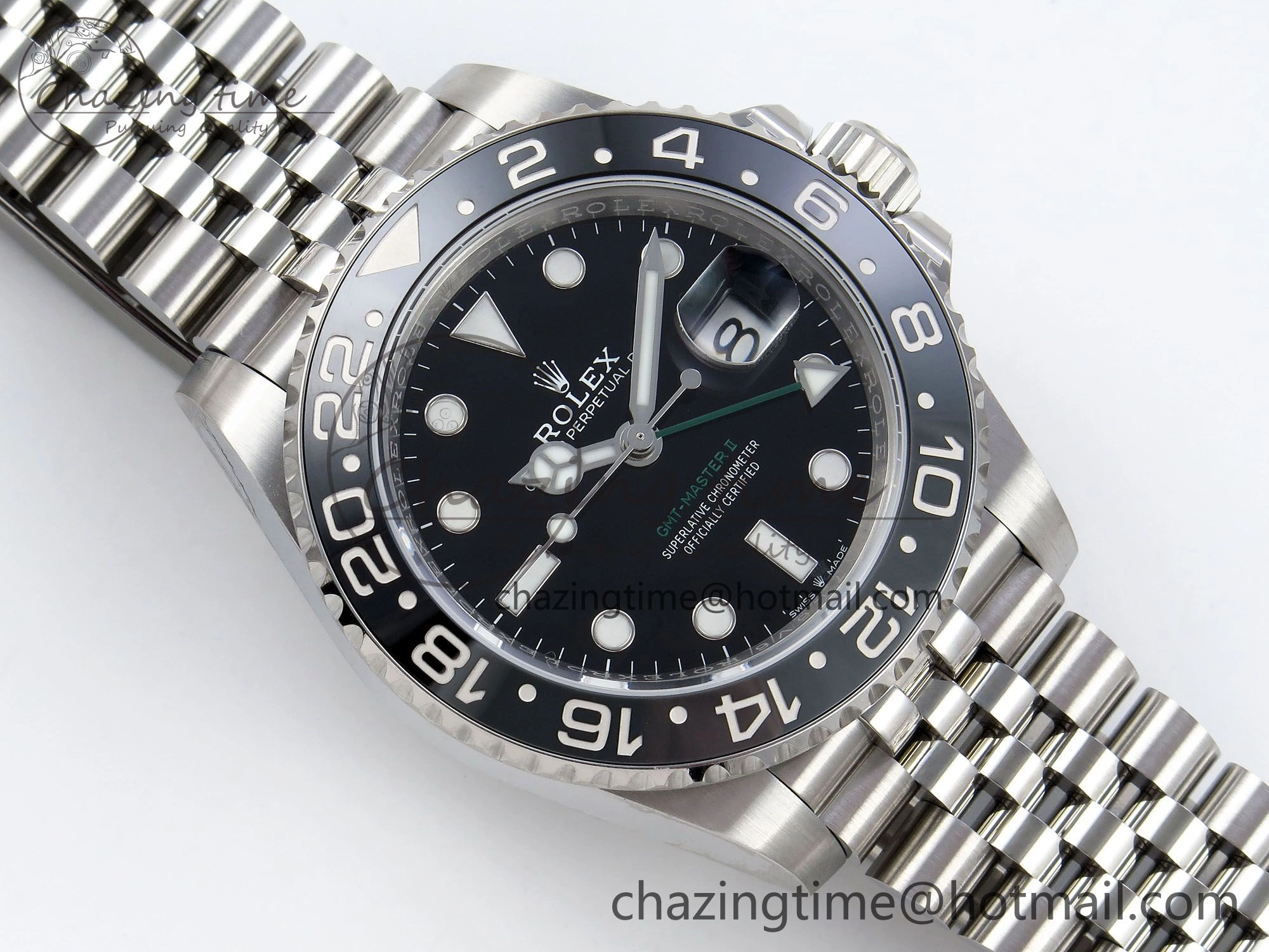 GMT-Master II 126710 GRNR Black Gray Ceramic 904L Steel ARF 1:1 Best Edition on Jubilee Strap VR3285 CHS