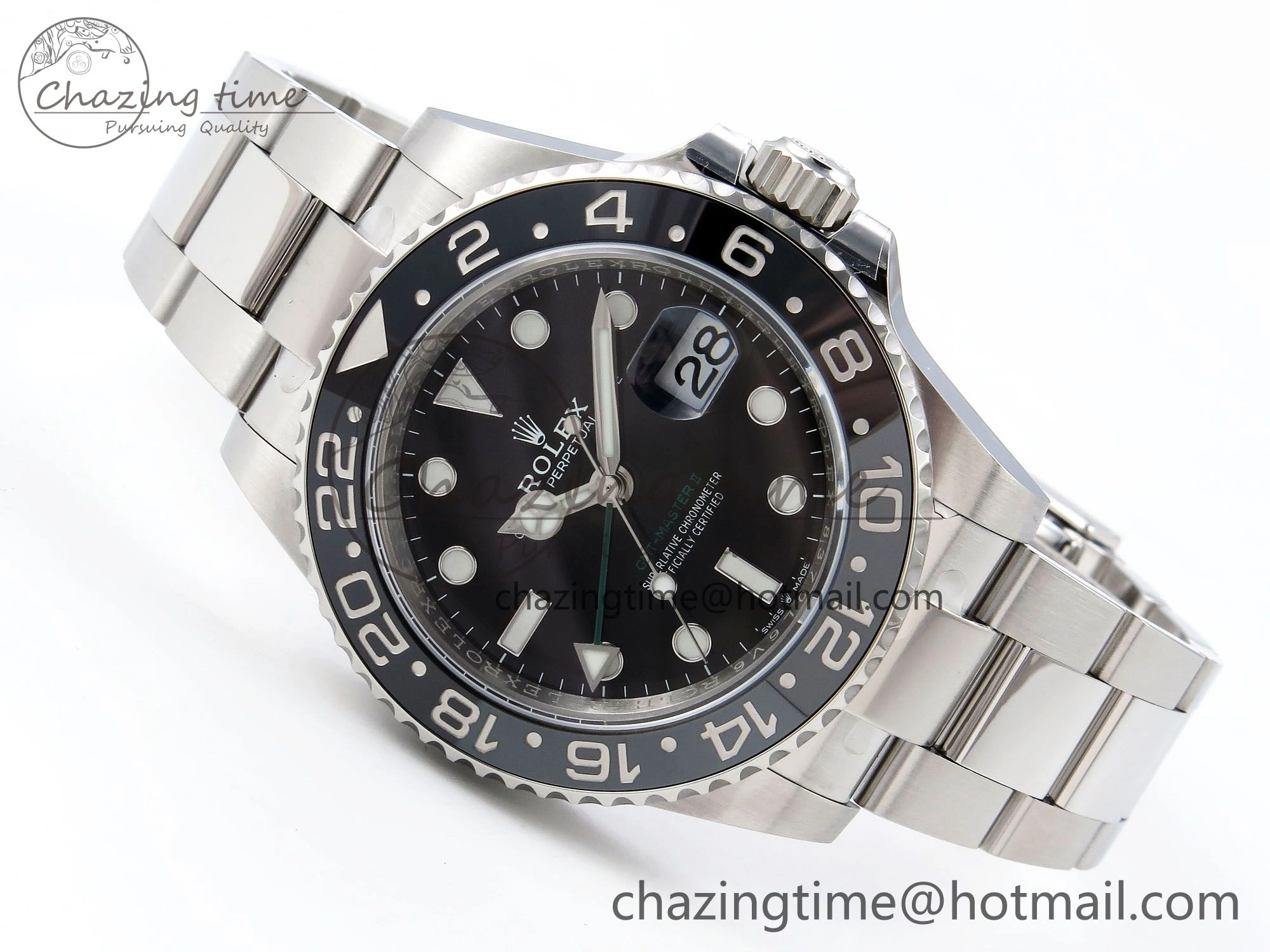 GMT-Master II 126710 GRNR Black Gray Ceramic 904L Steel ARF 1:1 Best Edition on Oyster Strap VR3285 CHS