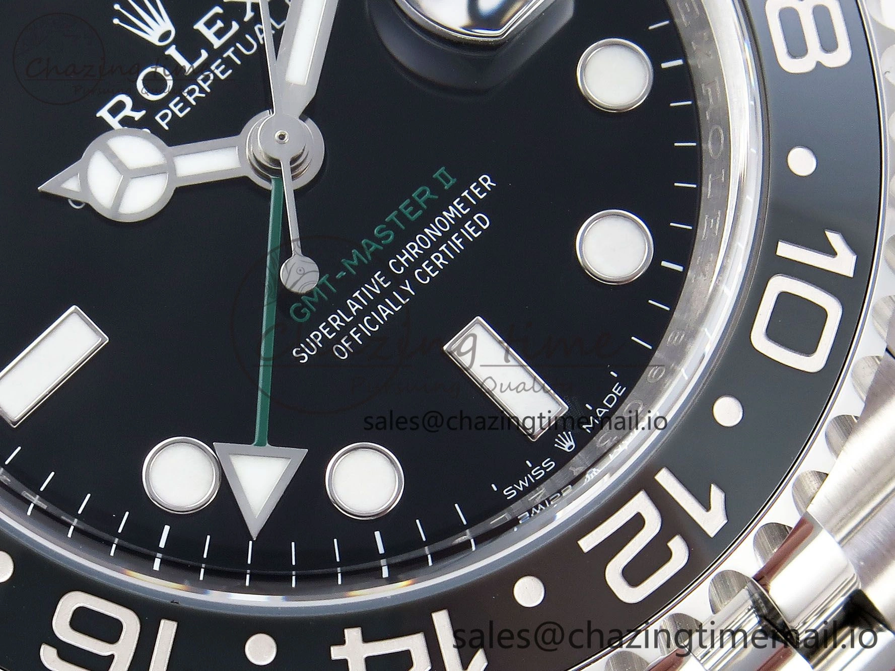 GMT-Master II 126710 GRNR Black Gray Ceramic 904L Steel Clean 1:1 Best Edition on Jubilee Strap DD3285