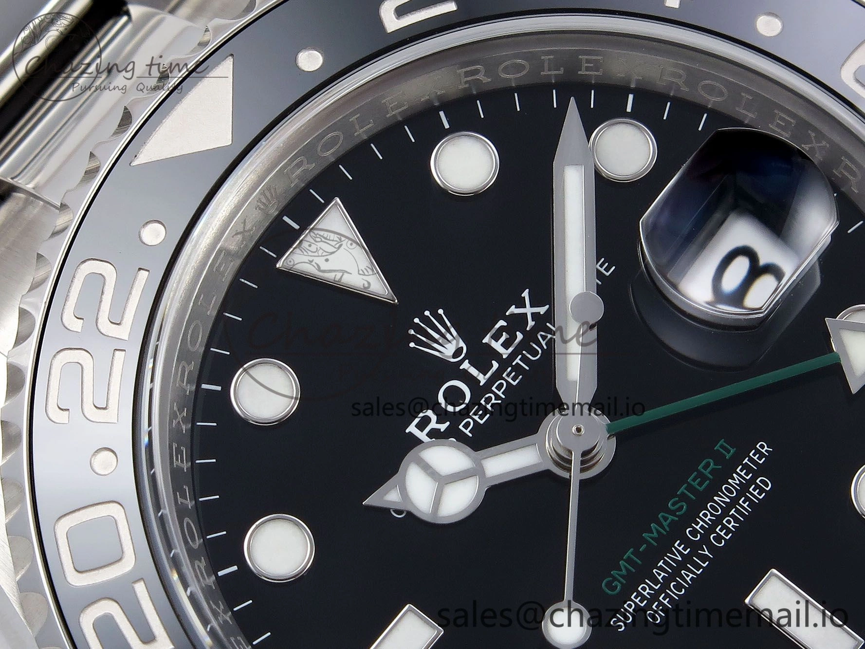 GMT-Master II 126710 GRNR Black Gray Ceramic 904L Steel Clean 1:1 Best Edition on Oyster Strap DD3285