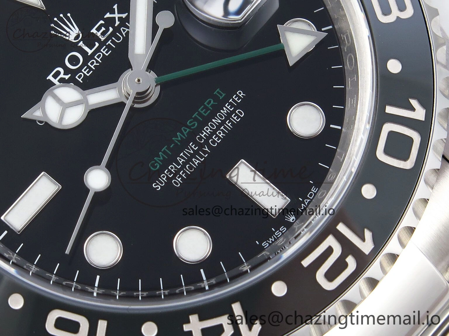 GMT-Master II 126710 GRNR Black Gray Ceramic 904L Steel Clean 1:1 Best Edition on Oyster Strap DD3285