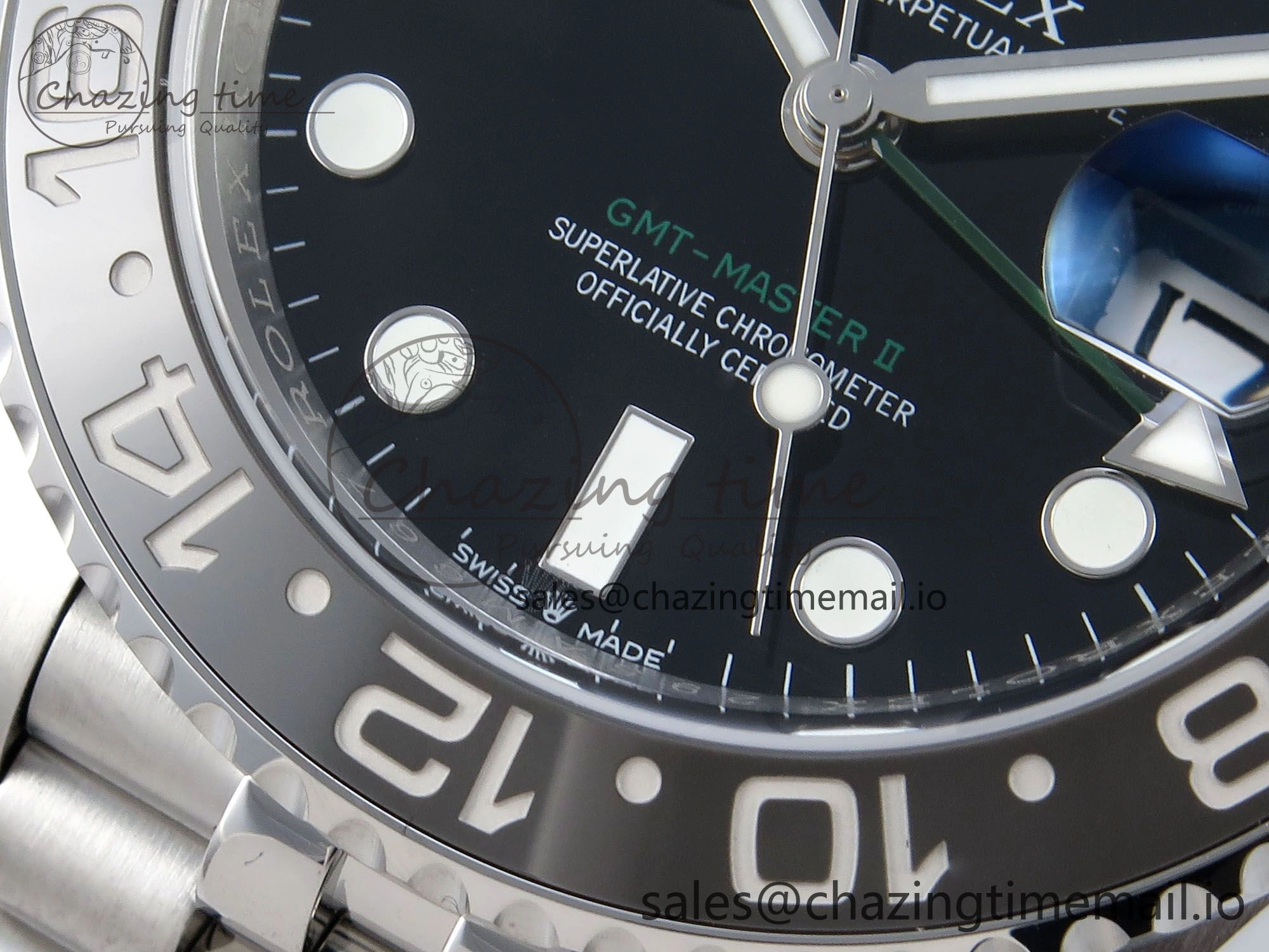 GMT-Master II 126710 GRNR Black Gray Ceramic 904L Steel EWE 1:1 Best Edition on Jubilee Strap EWE3285 V5