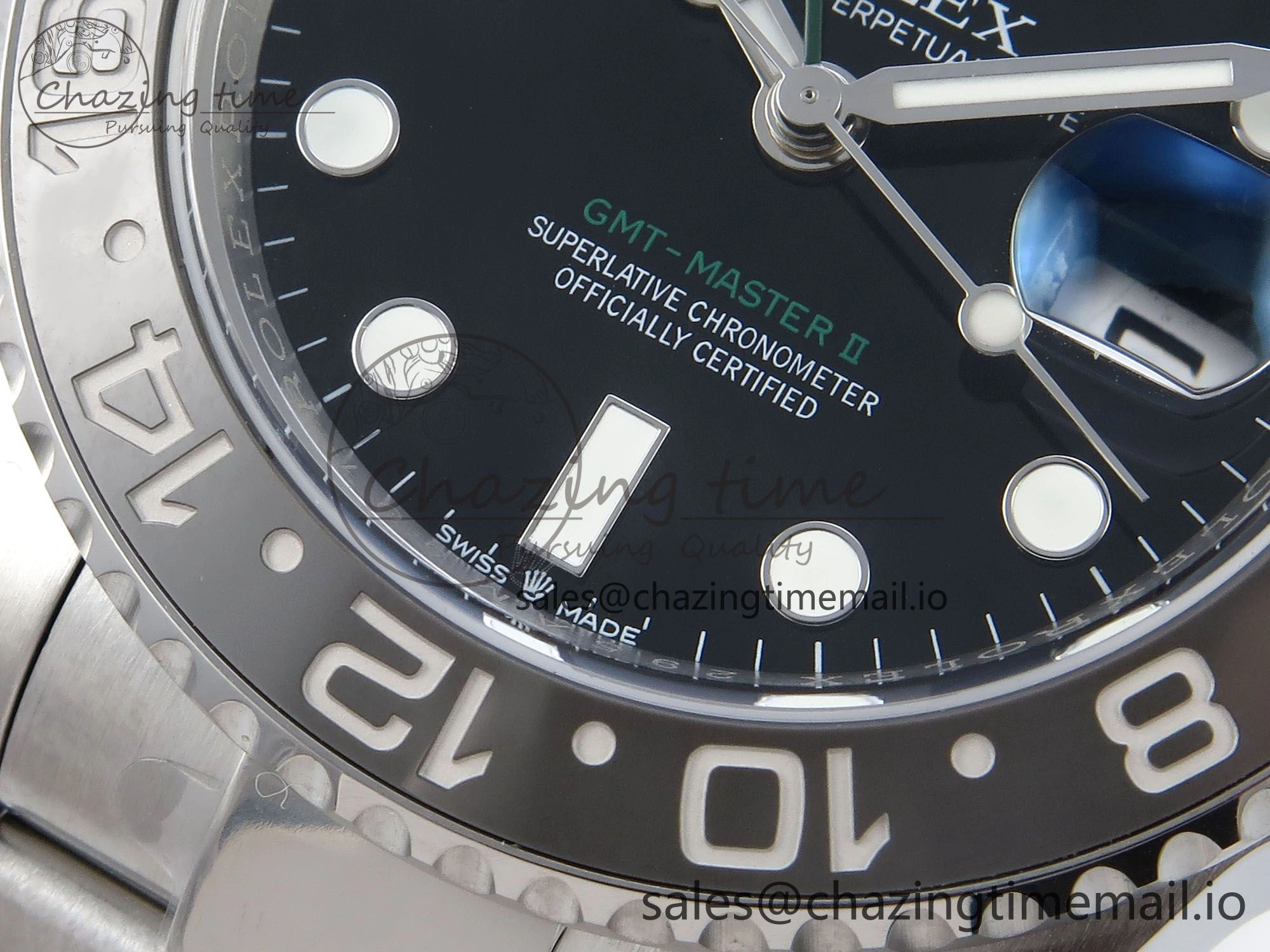 GMT-Master II 126710 GRNR Black Gray Ceramic 904L Steel EWE 1:1 Best Edition on Oyster Strap EWE3285 V5