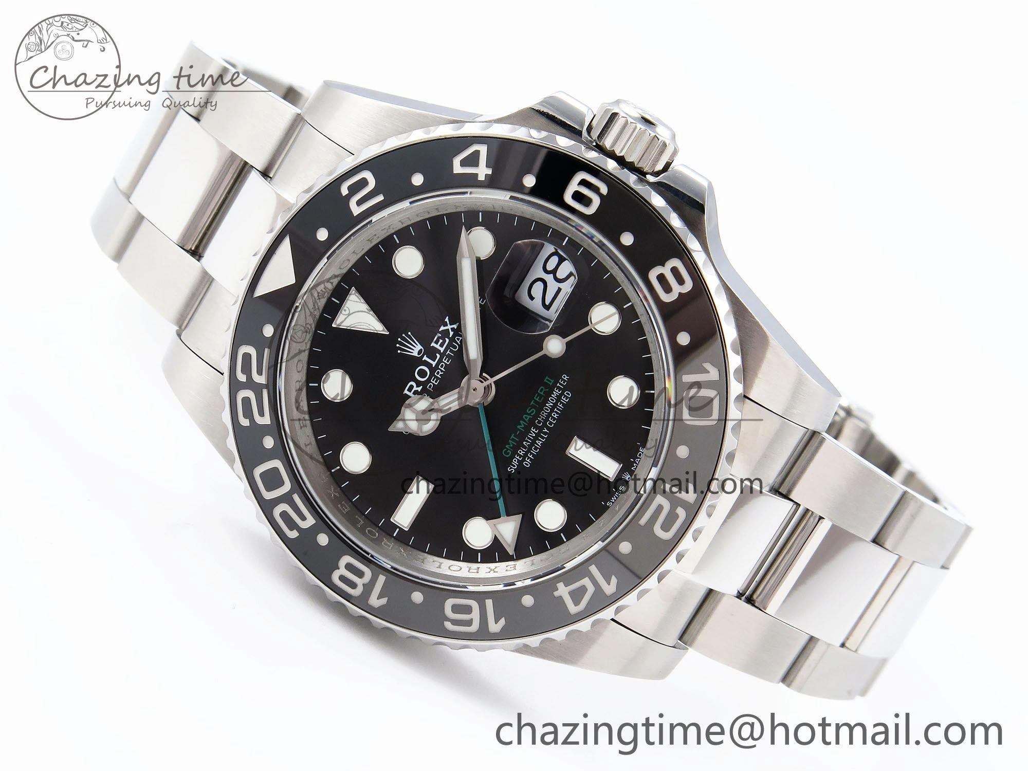 GMT-Master II 126710 GRNR Blue Red Ceramic QF 1:1 Best Edition on Oyster Bracelet VR3285 CHS