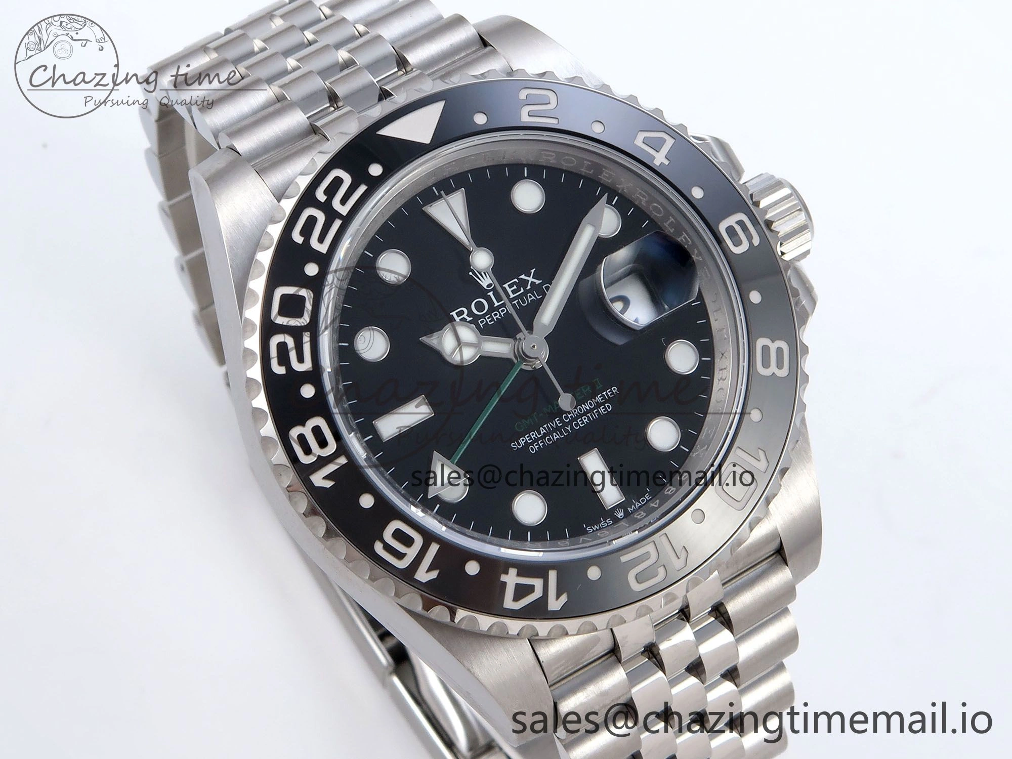 GMT Master II 126710 GRNR QF+ 1:1 Best Edition 904L Steel Black Dial on SS Bracelet SH3285