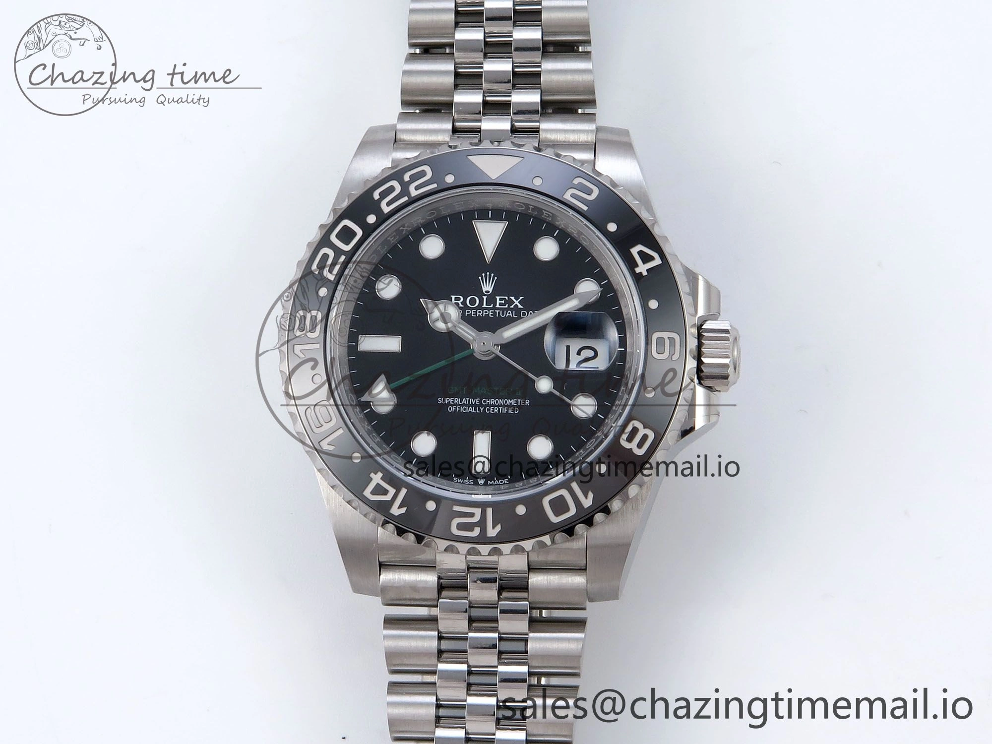 GMT Master II 126710 GRNR QF+ 1:1 Best Edition 904L Steel Black Dial on SS Bracelet SH3285