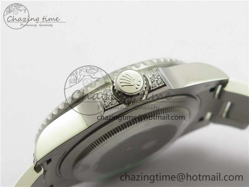 GMT Master II 126710 Red Blue T Crystal VRF Best Edition Black Dial On SS Paved Crystal Bracelet  A3186 CHS